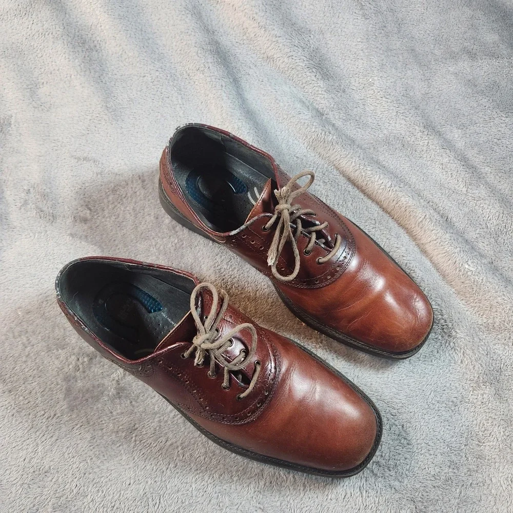 Nunn Bush Shoes Mens 12 Brown Leather‎ Oxford Dress Macallister 84046-200